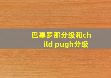 巴塞罗那分级和child pugh分级